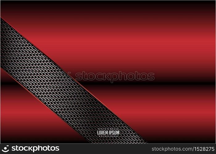 Metallic of red with dark space technology background vector illustration
