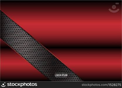 Metallic of red with dark space technology background vector illustration
