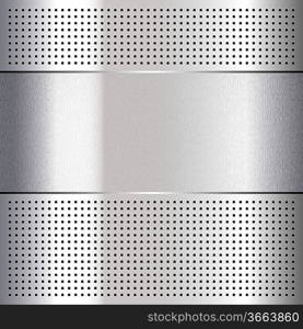 Metallic perforated chromium steel sheet, 10eps