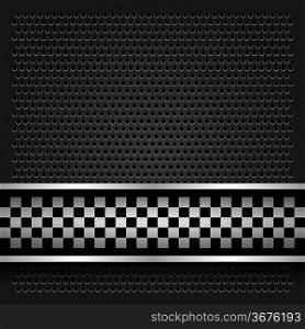 Metallic perforated sheet for race