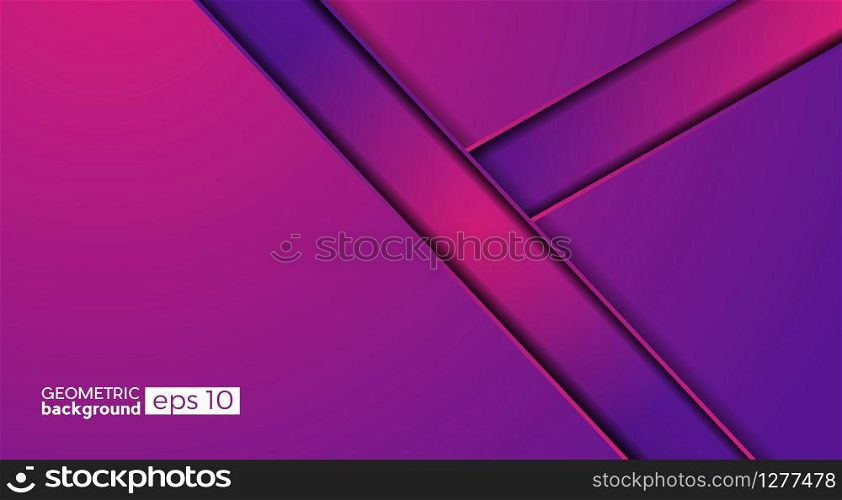 Metallic vector background in purple and pink with obblique bands. Concept of movement and innovation