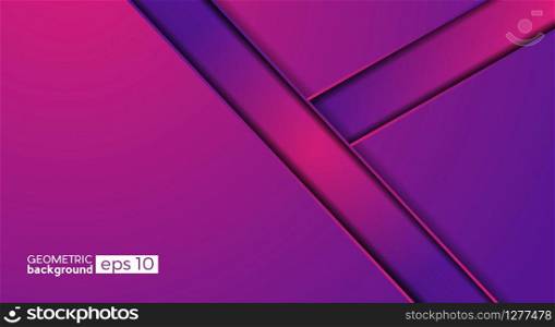 Metallic vector background in purple and pink with obblique bands. Concept of movement and innovation