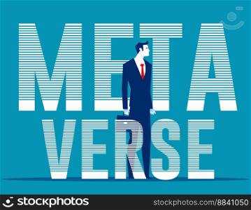 Metaverse with business. Business person in metaverse