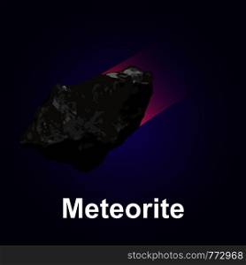 Meteorite icon. Isometric of meteorite vector icon for web design. Meteorite icon, isometric style