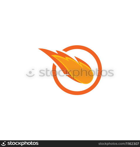 Meteorite ilustration logo vector template