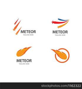 Meteorite ilustration logo vector template