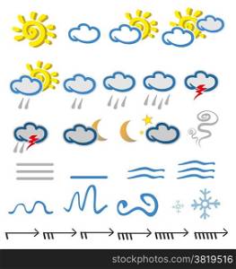 meteorology icons element on white background