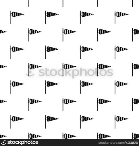 Meteorology windsock inflated by wind pattern seamless in simple style vector illustration. Meteorology windsock inflated by wind pattern