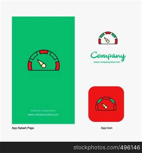 Meter Company Logo App Icon and Splash Page Design. Creative Business App Design Elements