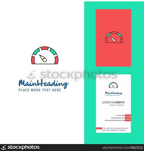 Meter Creative Logo and business card. vertical Design Vector