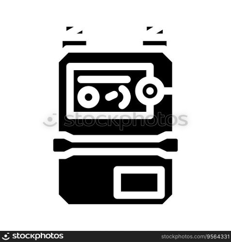meter gas service glyph icon vector. meter gas service sign. isolated symbol illustration. meter gas service glyph icon vector illustration