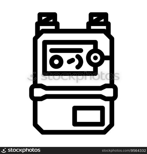 meter gas service line icon vector. meter gas service sign. isolated contour symbol black illustration. meter gas service line icon vector illustration