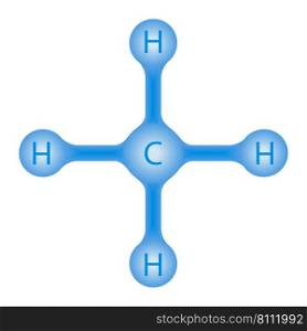 Methane molecule icon vector illustration symbol design