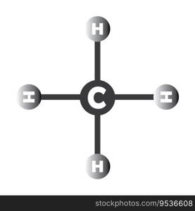 Methane molecule icon vector illustration symbol design