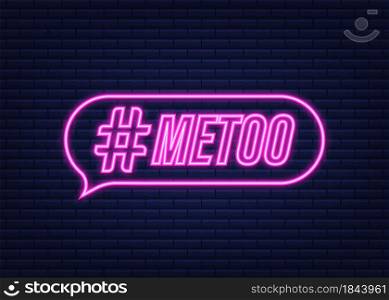 Metoo hashtag thursday throwback symbol. Neon icon. Vector stock illustration. Metoo hashtag thursday throwback symbol. Neon icon. Vector stock illustration.