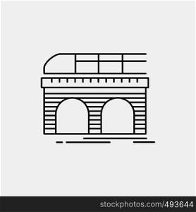 metro, railroad, railway, train, transport Line Icon. Vector isolated illustration. Vector EPS10 Abstract Template background