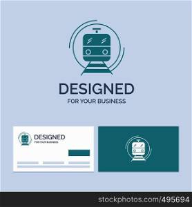 metro, train, smart, public, transport Business Logo Glyph Icon Symbol for your business. Turquoise Business Cards with Brand logo template.. Vector EPS10 Abstract Template background
