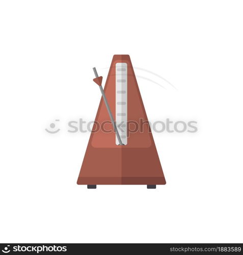 metronome Education in flat style icon. Tick symbol. Vector illustration. metronome Education in flat style icon. Tick symbol. Vector