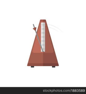 metronome Education in flat style icon. Tick symbol. Vector illustration. metronome Education in flat style icon. Tick symbol. Vector
