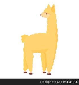 Funny lama icon cartoon vector. Cute clipart. Cool animal. Funny lama ...