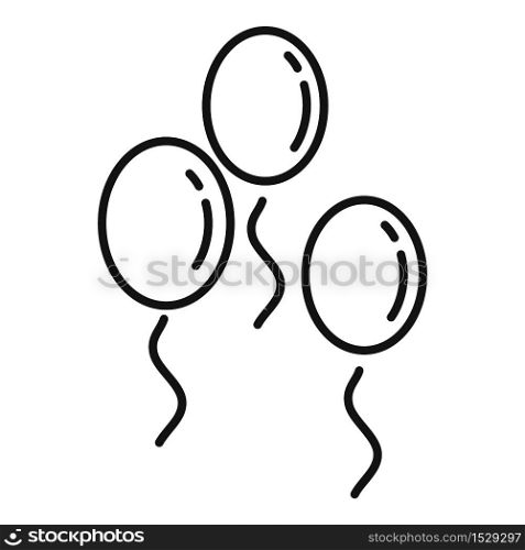 Mexican balloons flag icon. Outline mexican balloons flag vector icon for web design isolated on white background. Mexican balloons flag icon, outline style