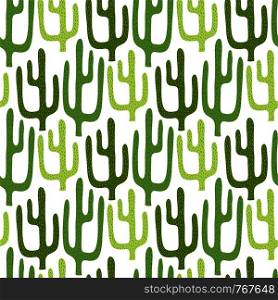 Mexican cactus seamless pattern. Cartoon vector background for textile print design.. Mexican cactus seamless pattern. Cartoon vector background for textile print design