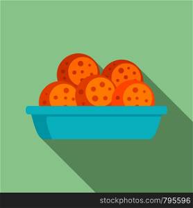 Mexican cookie icon. Flat illustration of mexican cookie vector icon for web design. Mexican cookie icon, flat style