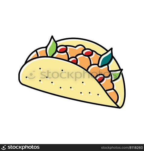 mexican food color icon vector. mexican food sign. isolated symbol illustration. mexican food color icon vector illustration