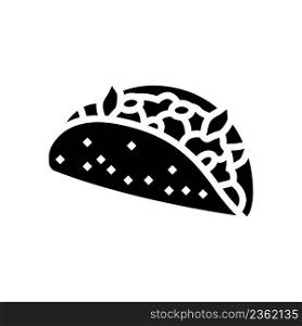 mexican food glyph icon vector. mexican food sign. isolated contour symbol black illustration. mexican food glyph icon vector illustration