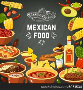 mexican food restaurant. mexican food restaurant illustration