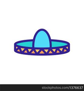 mexican hat icon vector. mexican hat sign. color symbol illustration. mexican hat icon vector outline illustration