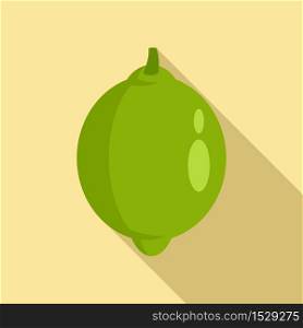 Mexican lime icon. Flat illustration of mexican lime vector icon for web design. Mexican lime icon, flat style