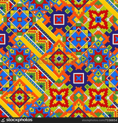 Mexican talavera ceramic tile pattern. Ethnic folk ornament.. Mexican talavera ceramic tile pattern.