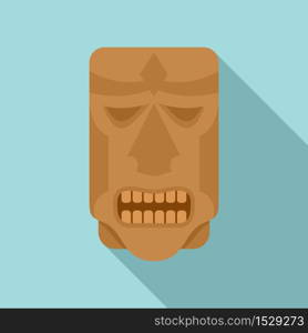 Mexican wood idol icon. Flat illustration of mexican wood idol vector icon for web design. Mexican wood idol icon, flat style