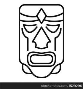 Mexican wood idol icon. Outline mexican wood idol vector icon for web design isolated on white background. Mexican wood idol icon, outline style