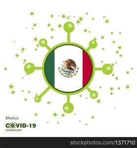 Mexico Coronavius Flag Awareness Background. Stay home, Stay Healthy. Take care of your own health. Pray for Country