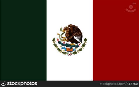 Mexico flag image for any design in simple style. Mexico flag image
