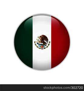 Mexico flag on button