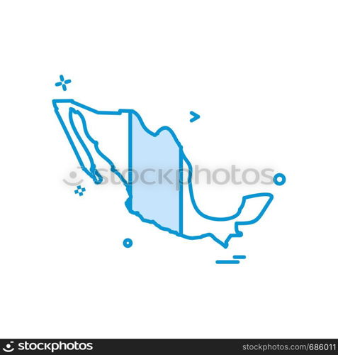 Mexico map icon design vector