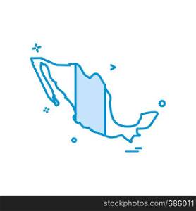 Mexico map icon design vector