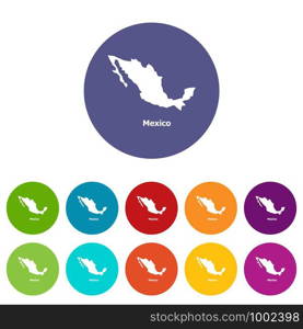 Mexico map icon. Simple illustration of mexico map vector icon for web. Mexico map icon, simple style