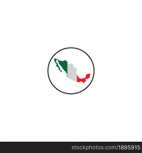 Mexico map icon vector illustration logo design.