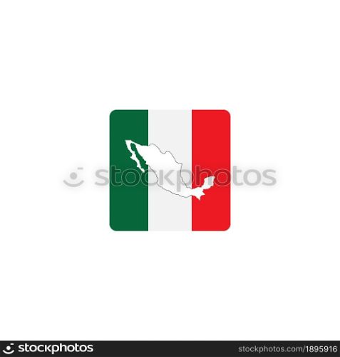 Mexico map icon vector illustration logo design.