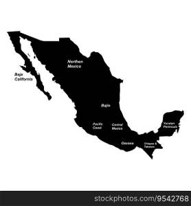 Mexico map icon vector illustration symbol design