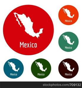 Mexico map in black. Simple illustration of Mexico map vector isolated on white background. Mexico map in black vector simple