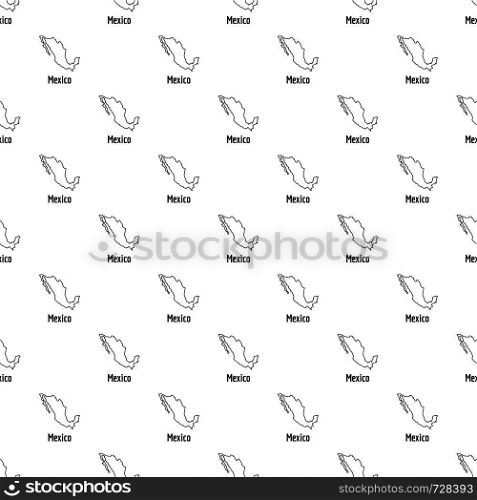 Mexico map thin line. Simple illustration of Mexico map vector isolated on white background. Mexico map thin line vector simple