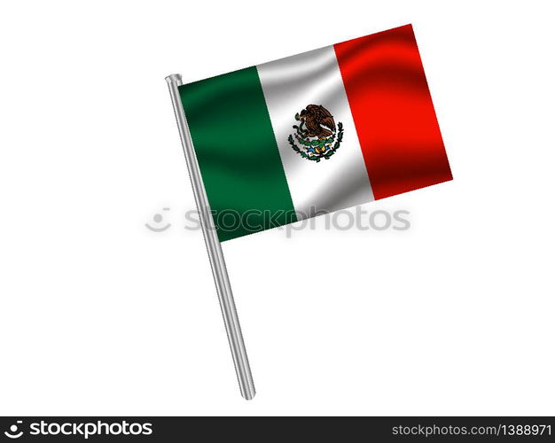 Mexico National flag. original color and proportion. Simply vector illustration background, from all world countries flag set for design, education, icon, icon, isolated object and symbol for data visualisation