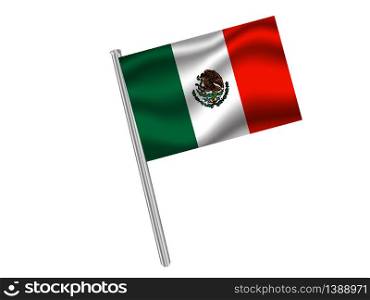 Mexico National flag. original color and proportion. Simply vector illustration background, from all world countries flag set for design, education, icon, icon, isolated object and symbol for data visualisation