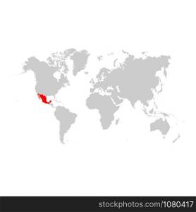Mexico on world map
