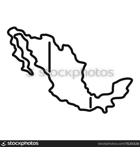Mexico territory icon. Outline mexico territory vector icon for web design isolated on white background. Mexico territory icon, outline style